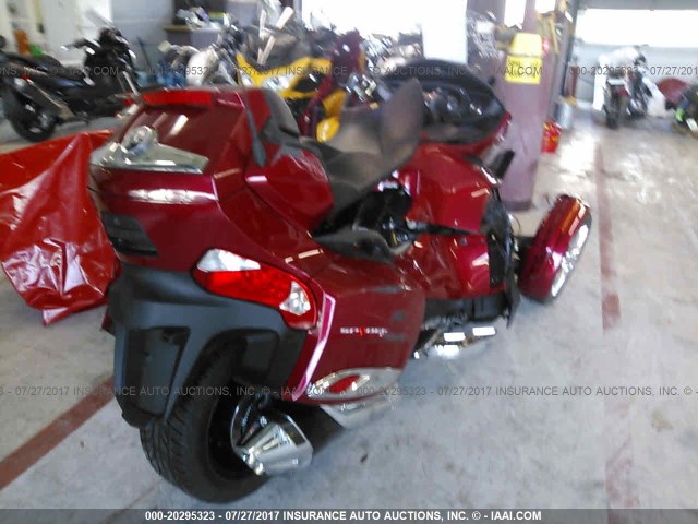 2BXNBDD21GV005363 - 2016 CAN-AM SPYDER ROADSTER RT/RT-S/LTD/SP SERIES RED photo 4