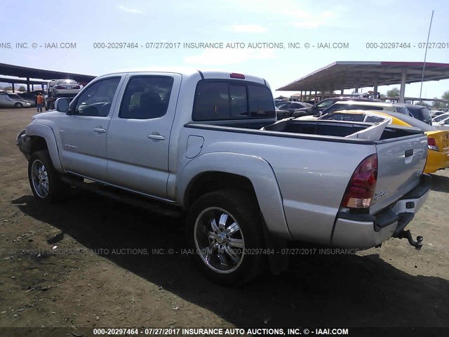 5TEJU62N57Z367877 - 2007 TOYOTA TACOMA DOUBLE CAB PRERUNNER SILVER photo 3