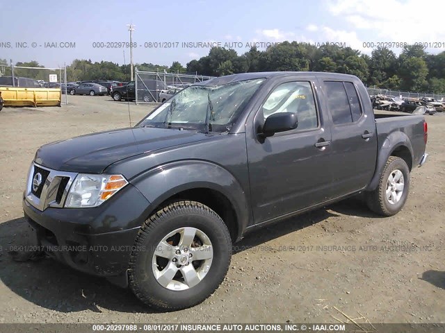 1N6AD0ER7CC414702 - 2012 NISSAN FRONTIER S/SV/SL/PRO-4X GRAY photo 2