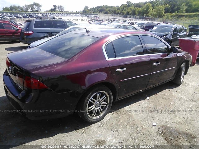 1G4HD57267U106964 - 2007 BUICK LUCERNE CXL RED photo 4