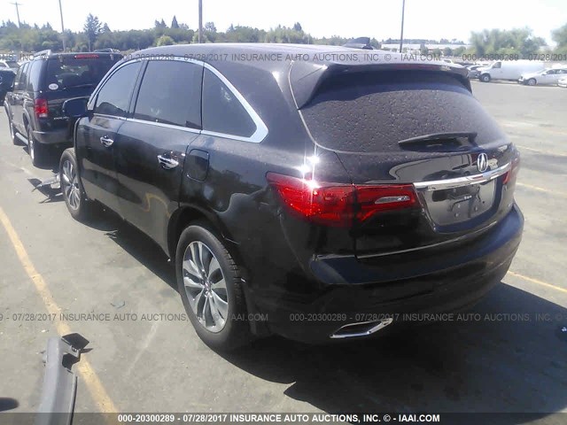 5FRYD4H40FB022630 - 2015 ACURA MDX TECHNOLOGY BLACK photo 3