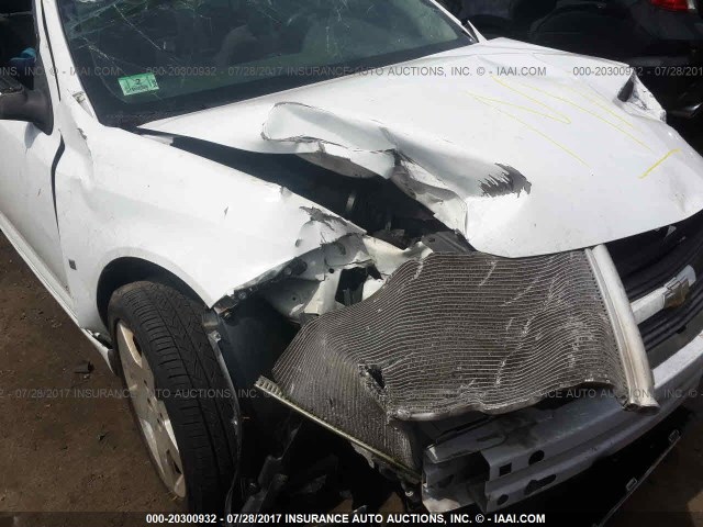 1G1AM15B377352069 - 2007 CHEVROLET COBALT SS WHITE photo 6