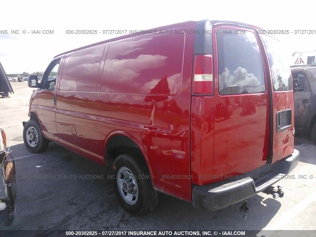 1GTGG25V661139787 - 2006 GMC SAVANA G2500 RED photo 3