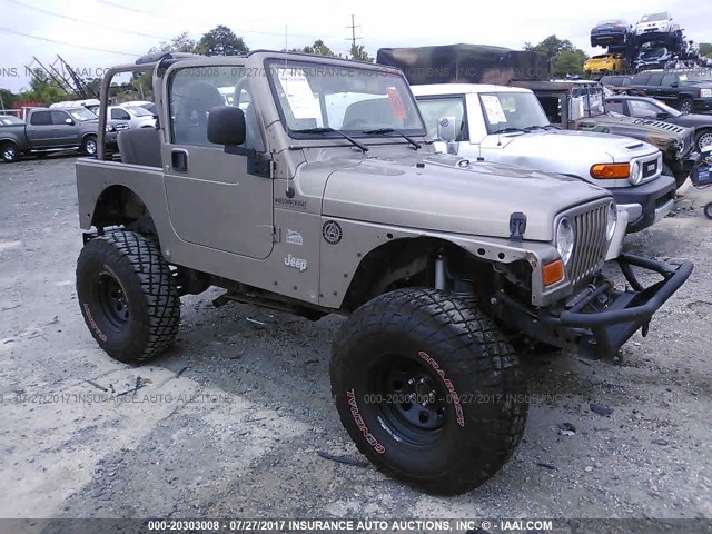 1J4FA59S73P312752 - 2003 JEEP WRANGLER / TJ SAHARA BEIGE photo 1