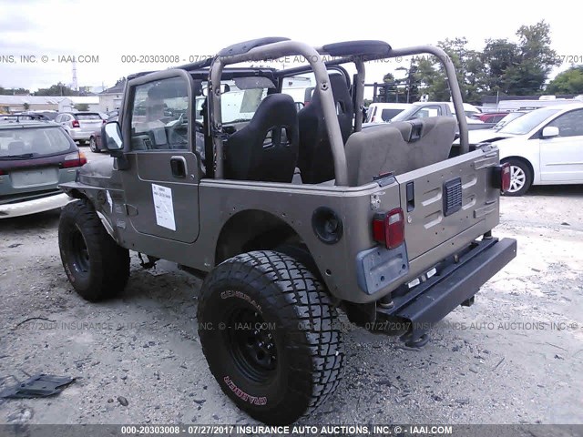 1J4FA59S73P312752 - 2003 JEEP WRANGLER / TJ SAHARA BEIGE photo 3