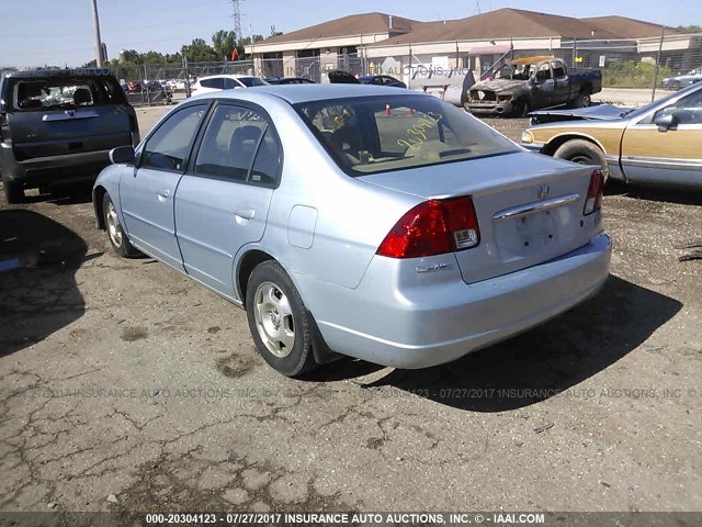 JHMES96653S009123 - 2003 HONDA CIVIC HYBRID Light Blue photo 3