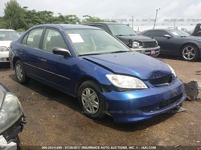 2HGES163X4H622714 - 2004 HONDA CIVIC DX VP BLUE photo 1