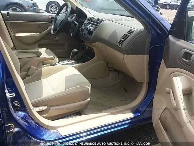 2HGES163X4H622714 - 2004 HONDA CIVIC DX VP BLUE photo 5