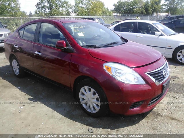 3N1CN7AP2DL852218 - 2013 NISSAN VERSA S/S PLUS/SV/SL RED photo 1