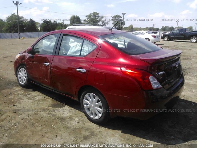 3N1CN7AP2DL852218 - 2013 NISSAN VERSA S/S PLUS/SV/SL RED photo 3