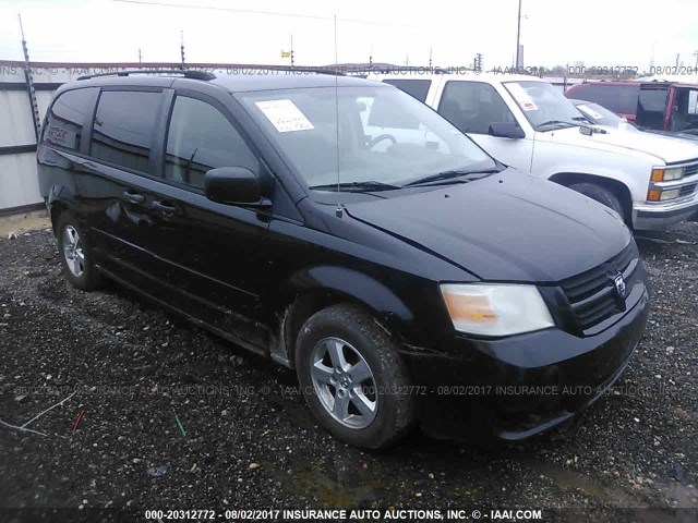 1D8HN44H78B180753 - 2008 DODGE GRAND CARAVAN SE BLACK photo 1