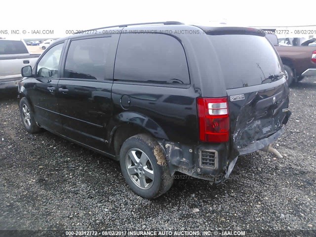 1D8HN44H78B180753 - 2008 DODGE GRAND CARAVAN SE BLACK photo 3