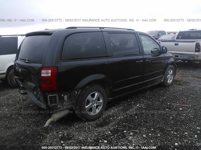 1D8HN44H78B180753 - 2008 DODGE GRAND CARAVAN SE BLACK photo 4