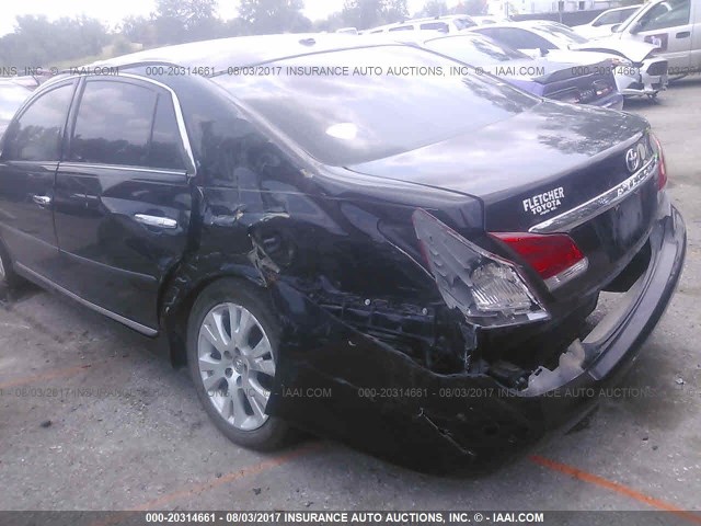 4T1BK3DB7BU371289 - 2011 TOYOTA AVALON LIMITED BLACK photo 6