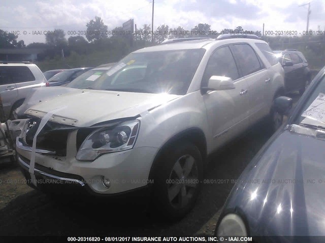 1GKEV33758J194407 - 2008 GMC ACADIA SLT-2 WHITE photo 2