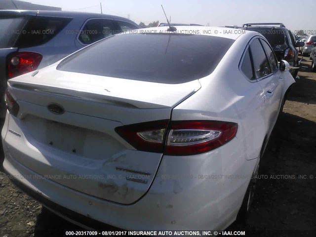 3FA6P0K91FR238133 - 2015 FORD FUSION TITANIUM WHITE photo 4