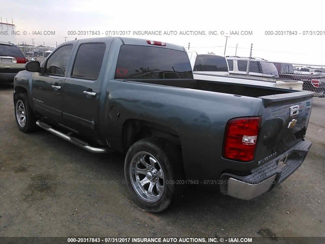 2GCEC13C071518892 - 2007 CHEVROLET SILVERADO C1500 CREW CAB BLUE photo 3