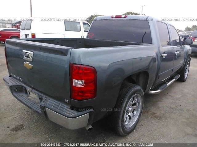 2GCEC13C071518892 - 2007 CHEVROLET SILVERADO C1500 CREW CAB BLUE photo 4