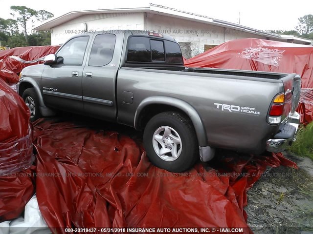 5TBRT34194S451071 - 2004 TOYOTA TUNDRA ACCESS CAB SR5 GRAY photo 3