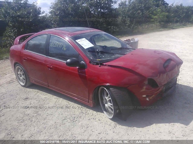 1B3ES66S34D571574 - 2004 DODGE NEON SRT-4 RED photo 1