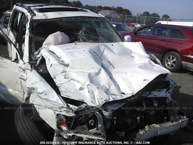 JTEEW21A370048783 - 2007 TOYOTA HIGHLANDER HYBRID WHITE photo 6