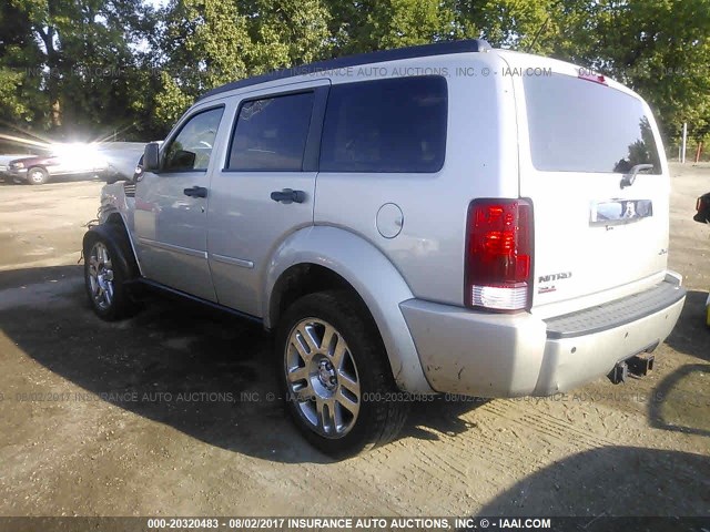 1D8GU58K18W260083 - 2008 DODGE NITRO SLT SILVER photo 3