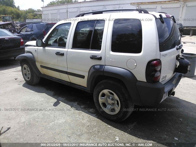 1J4GL48K46W203704 - 2006 JEEP LIBERTY SPORT WHITE photo 3