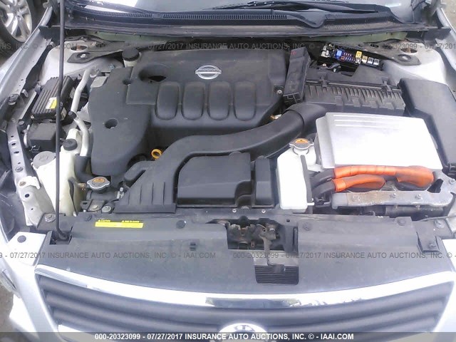 1N4CL21E88C227687 - 2008 NISSAN ALTIMA HYBRID SILVER photo 10