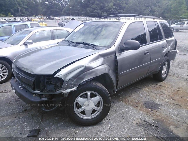 1GNDS13S872112694 - 2007 CHEVROLET TRAILBLAZER LS/LT GRAY photo 2