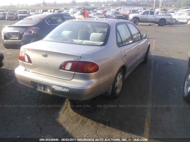 1NXBR18E9YZ315562 - 2000 TOYOTA COROLLA VE/CE/LE GOLD photo 4