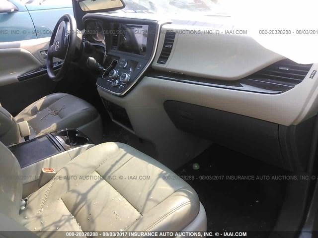 5TDYK3DC9FS580003 - 2015 TOYOTA SIENNA XLE/LIMITED GRAY photo 5