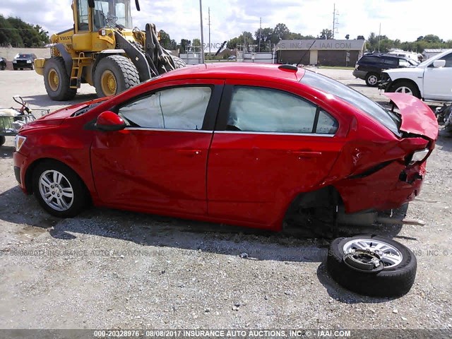 1G1JC5SH2F4152349 - 2015 CHEVROLET SONIC LT RED photo 6