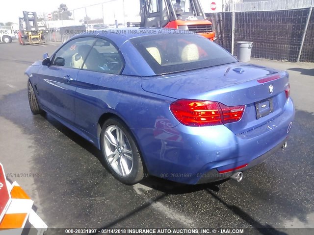 WBA3T3C58G5A42264 - 2016 BMW 435 I BLUE photo 3