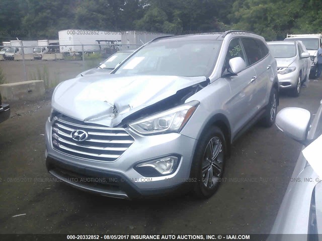 KM8SRDHF3FU109161 - 2015 HYUNDAI SANTA FE GLS/LIMITED SILVER photo 2