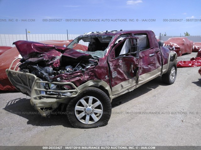 3C6UR5PL5FG577297 - 2015 RAM 2500 LONGHORN MAROON photo 2