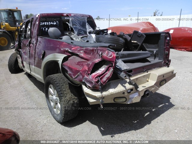 3C6UR5PL5FG577297 - 2015 RAM 2500 LONGHORN MAROON photo 3