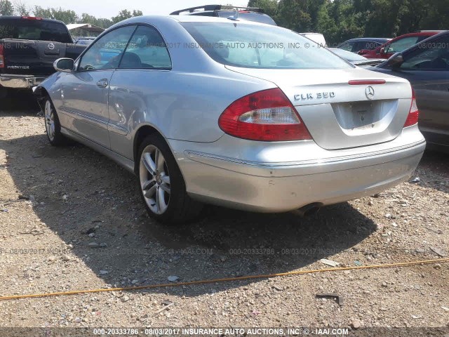 WDBTJ56J67F227268 - 2007 MERCEDES-BENZ CLK 350 SILVER photo 3