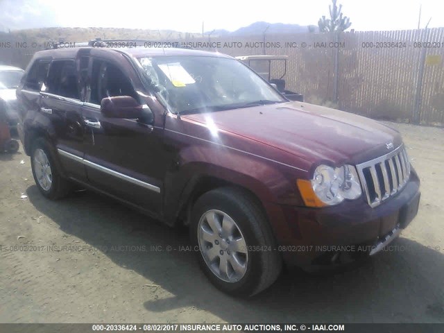 1J8HR68218C211101 - 2008 JEEP GRAND CHEROKEE OVERLAND MAROON photo 1