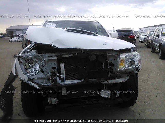 5TEJU62N46Z288232 - 2006 TOYOTA TACOMA DOUBLE CAB PRERUNNER WHITE photo 6