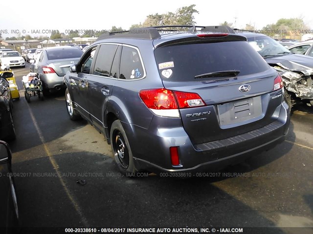 4S4BRCLC2E3258964 - 2014 SUBARU OUTBACK 2.5I LIMITED BLUE photo 3