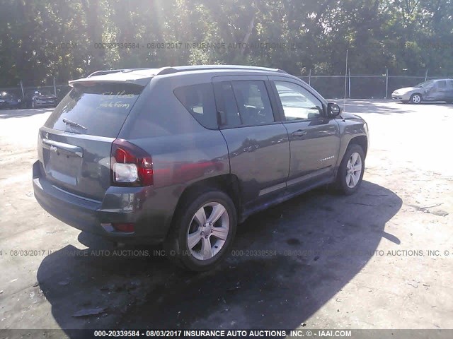 1C4NJCBB9ED865679 - 2014 JEEP COMPASS SPORT GRAY photo 4