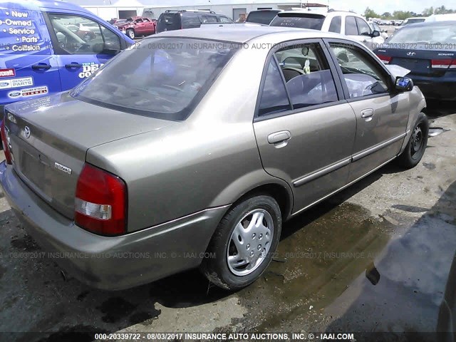 JM1BJ2229Y0275006 - 2000 MAZDA PROTEGE DX/LX TAN photo 4