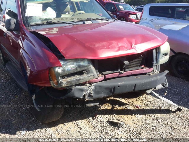 1GNDS13S322303853 - 2002 CHEVROLET TRAILBLAZER  MAROON photo 6