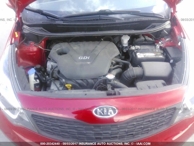 KNADM4A36C6052561 - 2012 KIA RIO LX RED photo 10