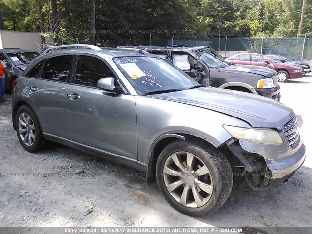 JNRBS08WX4X403296 - 2004 INFINITI FX45 GRAY photo 1