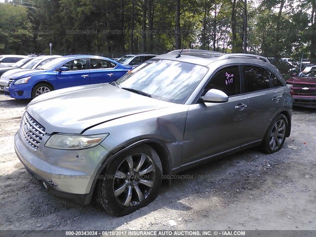 JNRBS08WX4X403296 - 2004 INFINITI FX45 GRAY photo 2