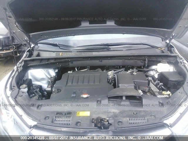 5TDJKRFH0FS204948 - 2015 TOYOTA HIGHLANDER XLE ნაცრისფერი ფოტო 10