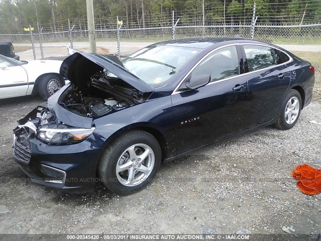 1G1ZB5ST6HF141386 - 2017 CHEVROLET MALIBU LS ლურჯი ფოტო 2