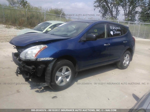 JN8AS5MT3AW003008 - 2010 NISSAN ROGUE S/SL/KROM BLUE photo 2