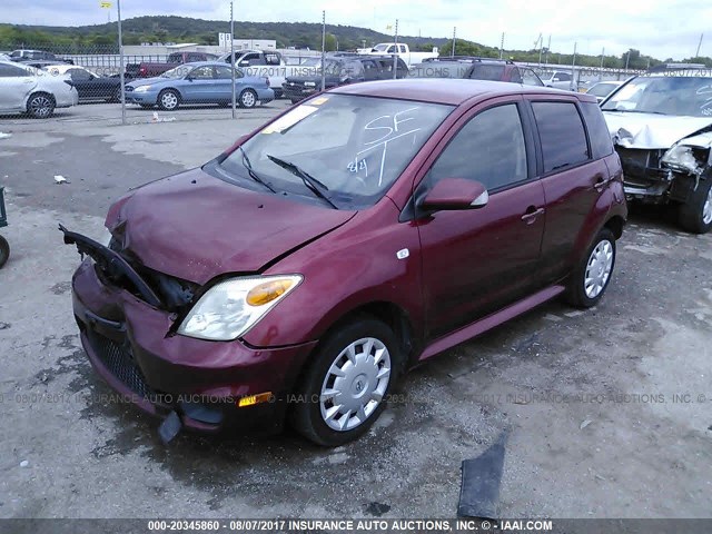 JTKKT624260157145 - 2006 TOYOTA SCION XA MAROON photo 2